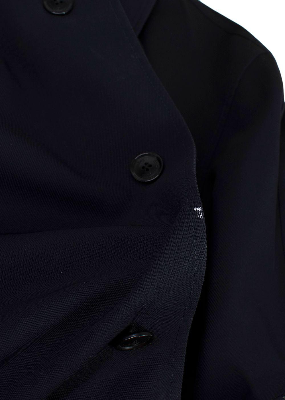 Ermenegildo Zegna Navy Longline Wool Coat