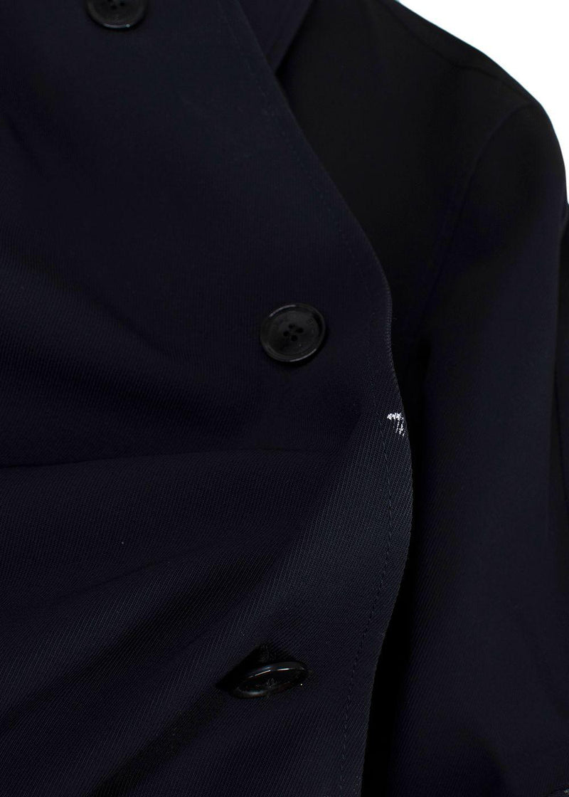 Ermenegildo Zegna Navy Longline Wool Coat