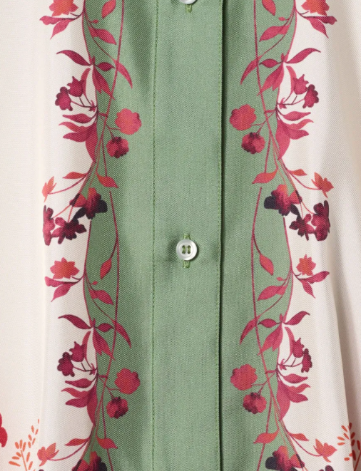 La Double J Foulard Silk Twill Shirt Woodland Placee