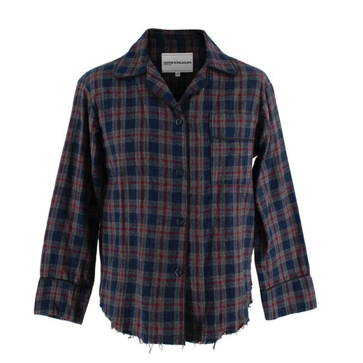 Youths In Balaclava Red & Navy Plaid Pyjama Shirt