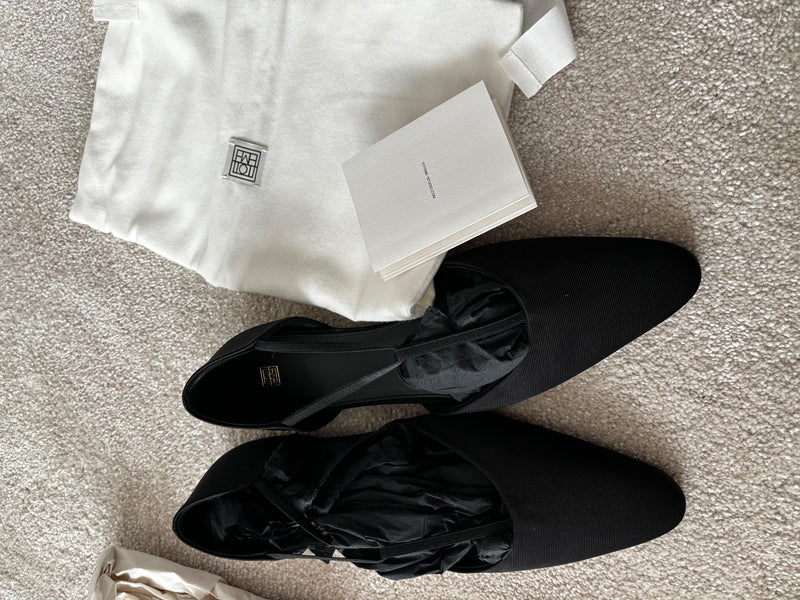 The T-strap grosgrain point-toe flats