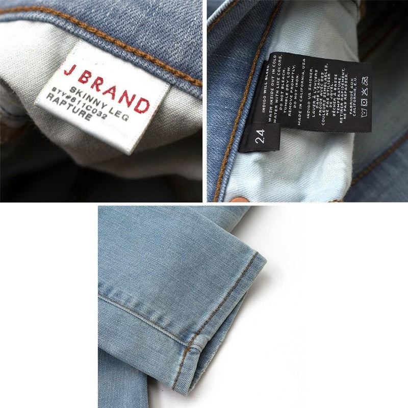 J Brand Blue Skinny Distressed Jeans