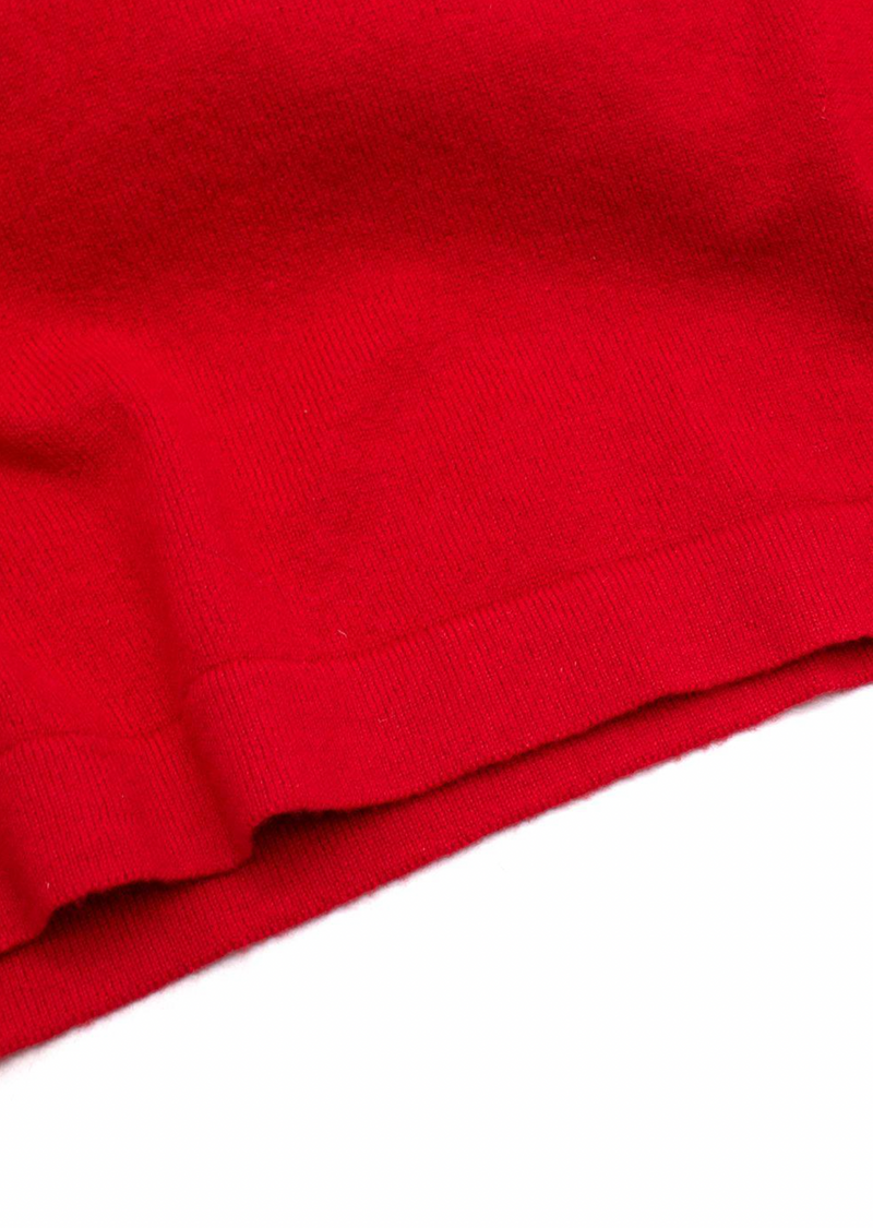 Barrie Red Cashmere Short Sleeve Top