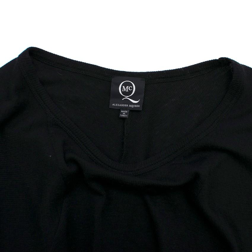 McQ By Alexander McQueen Black Kimono T-Shirt Top