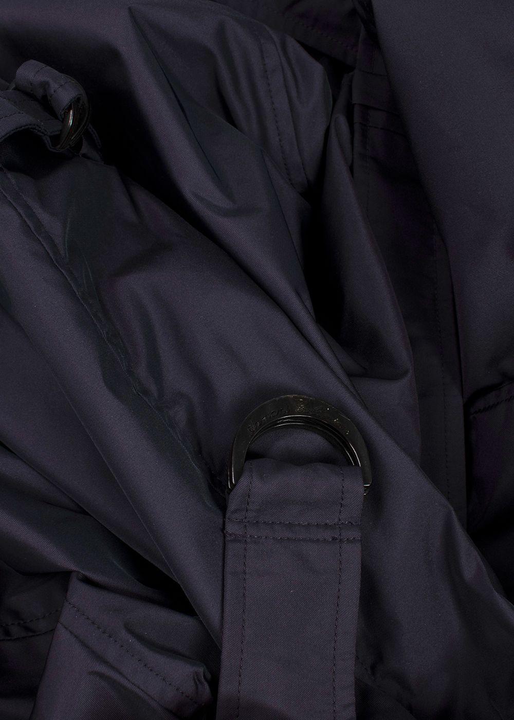 Armani Collezioni Dark Purple Water Resistant Trench Coat