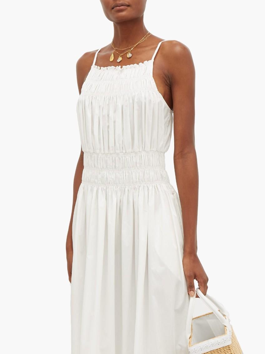 Three Grace London Ruched White Dress