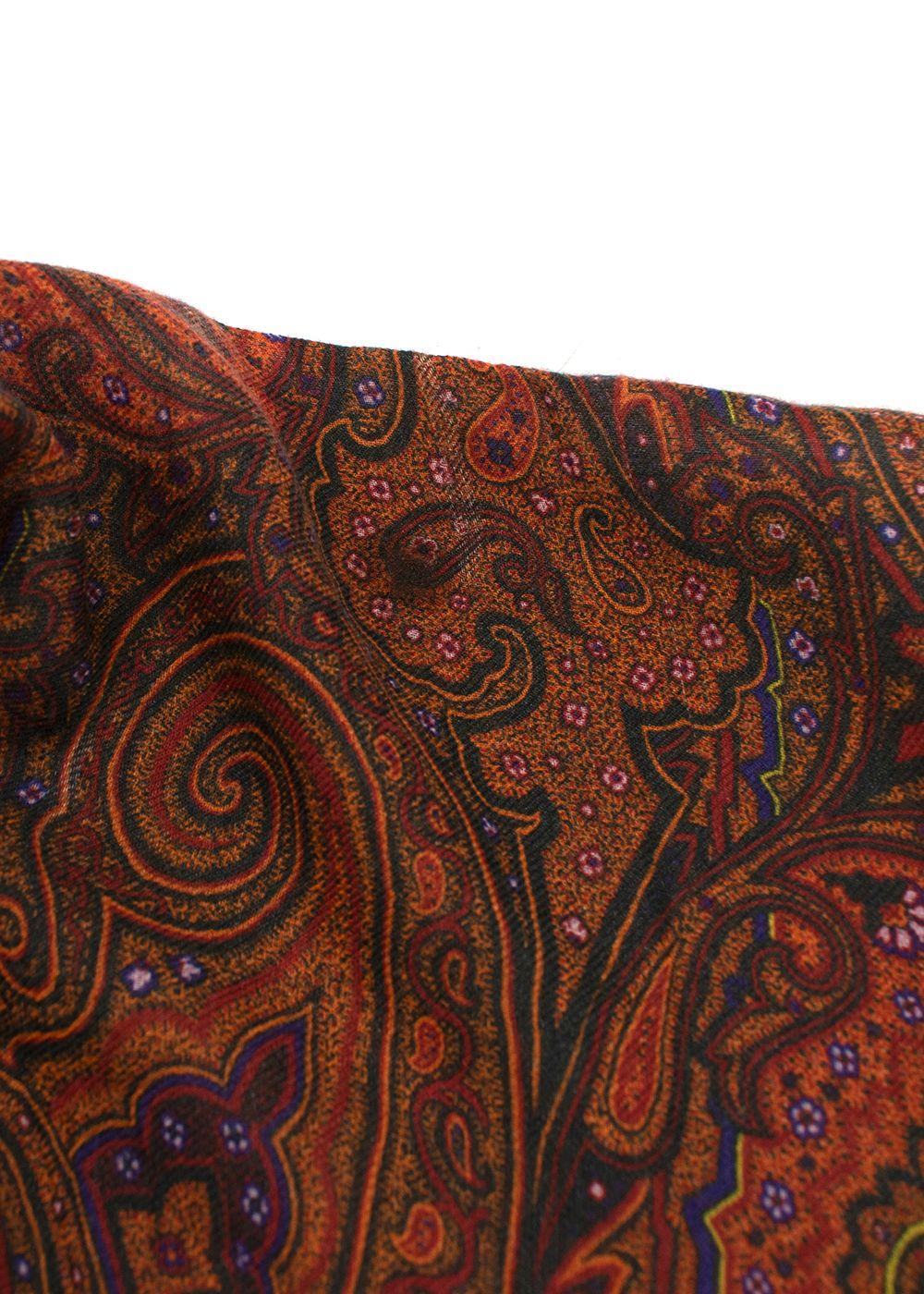 Etro Cashmere Blend Paisley Print Scarf