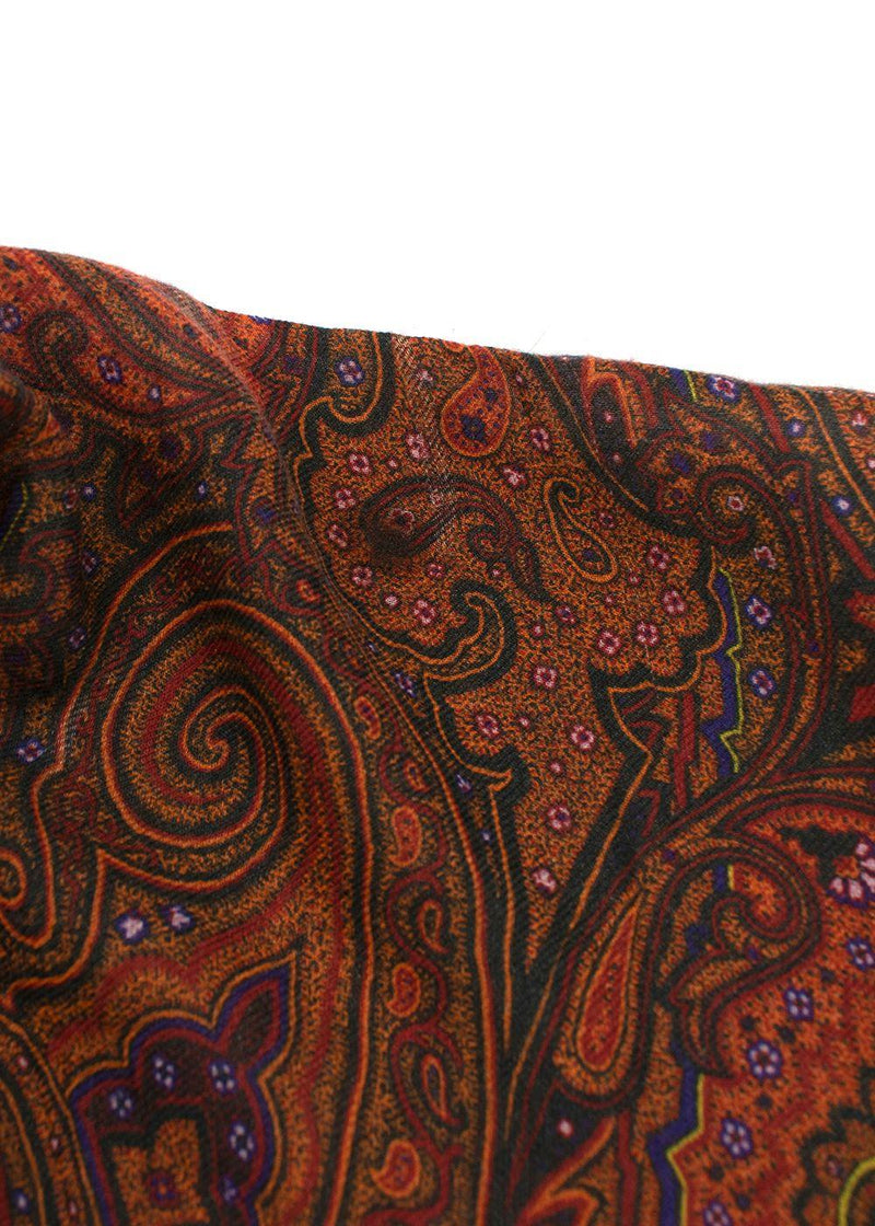 Etro Cashmere Blend Paisley Print Scarf