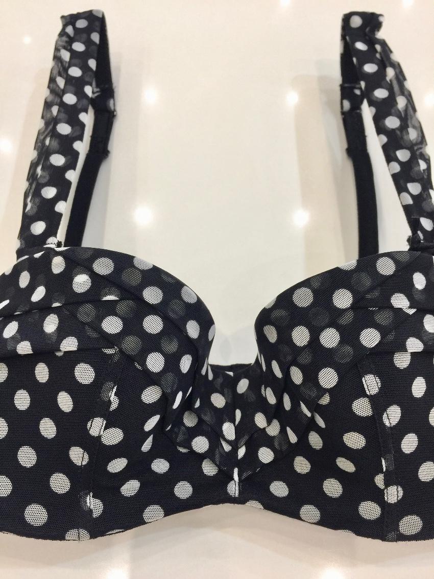 Chantal Thomass Polka-Dot Tulle Pad Strapless Bra & Skirted Thong Set