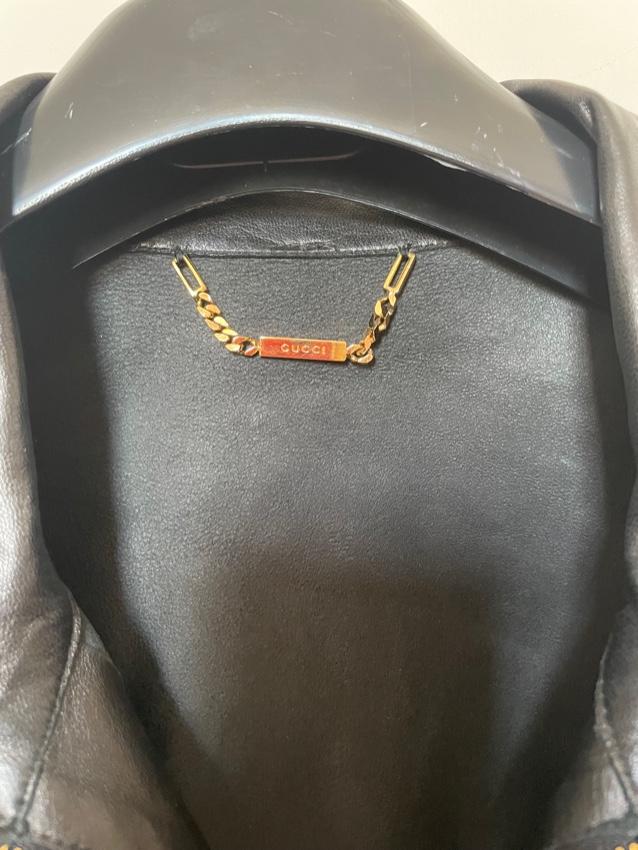 Gucci Black Belted Leather Jacket