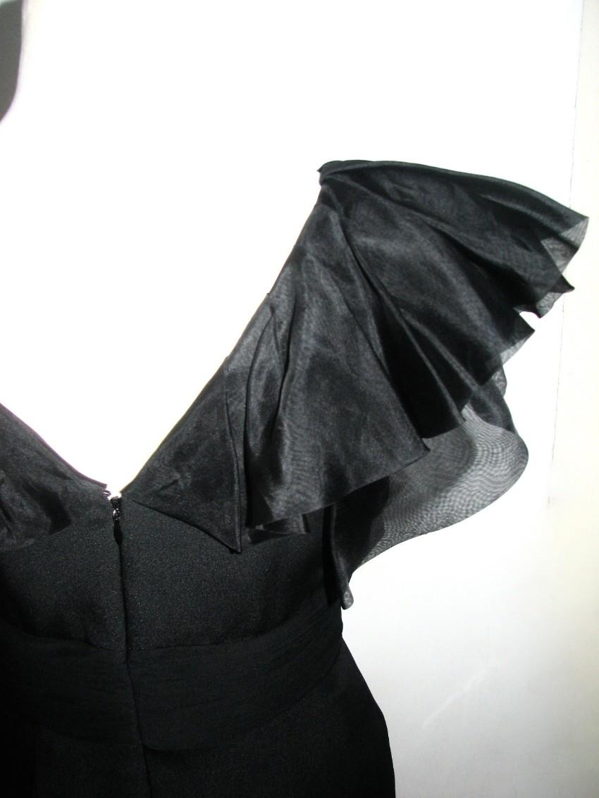 Marchesa Notta black silk dress