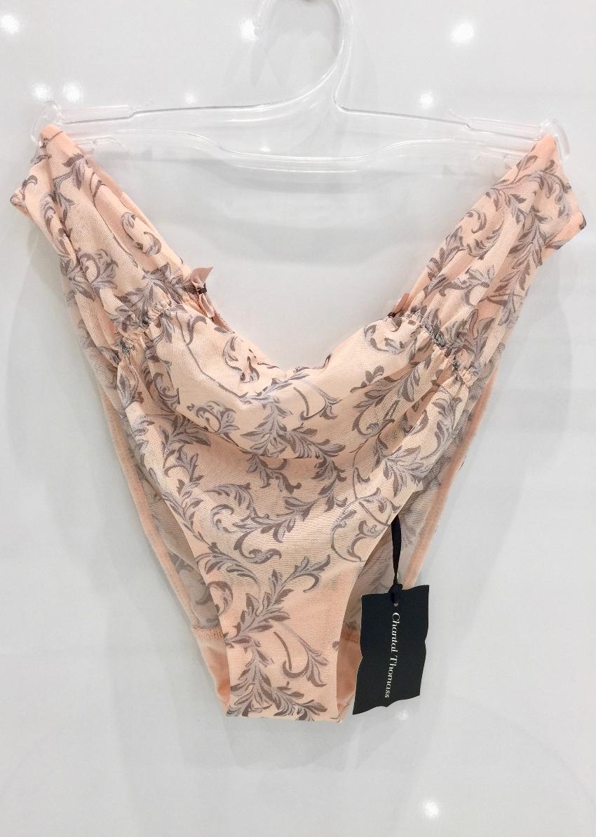 Chantal Thomass Soft Peach Tulle Filigree Briefs