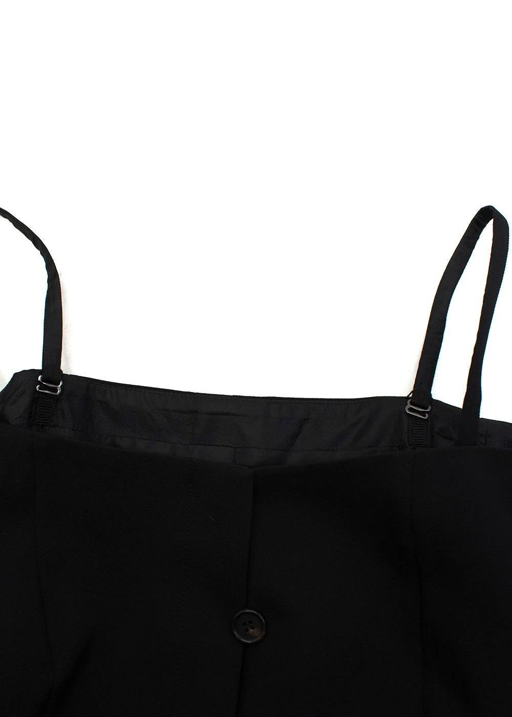 Off Shoulder Black Virgin Wool Top