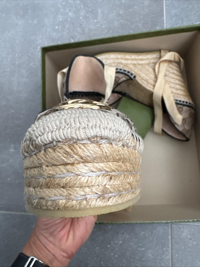Gucci Beige GG Wedges