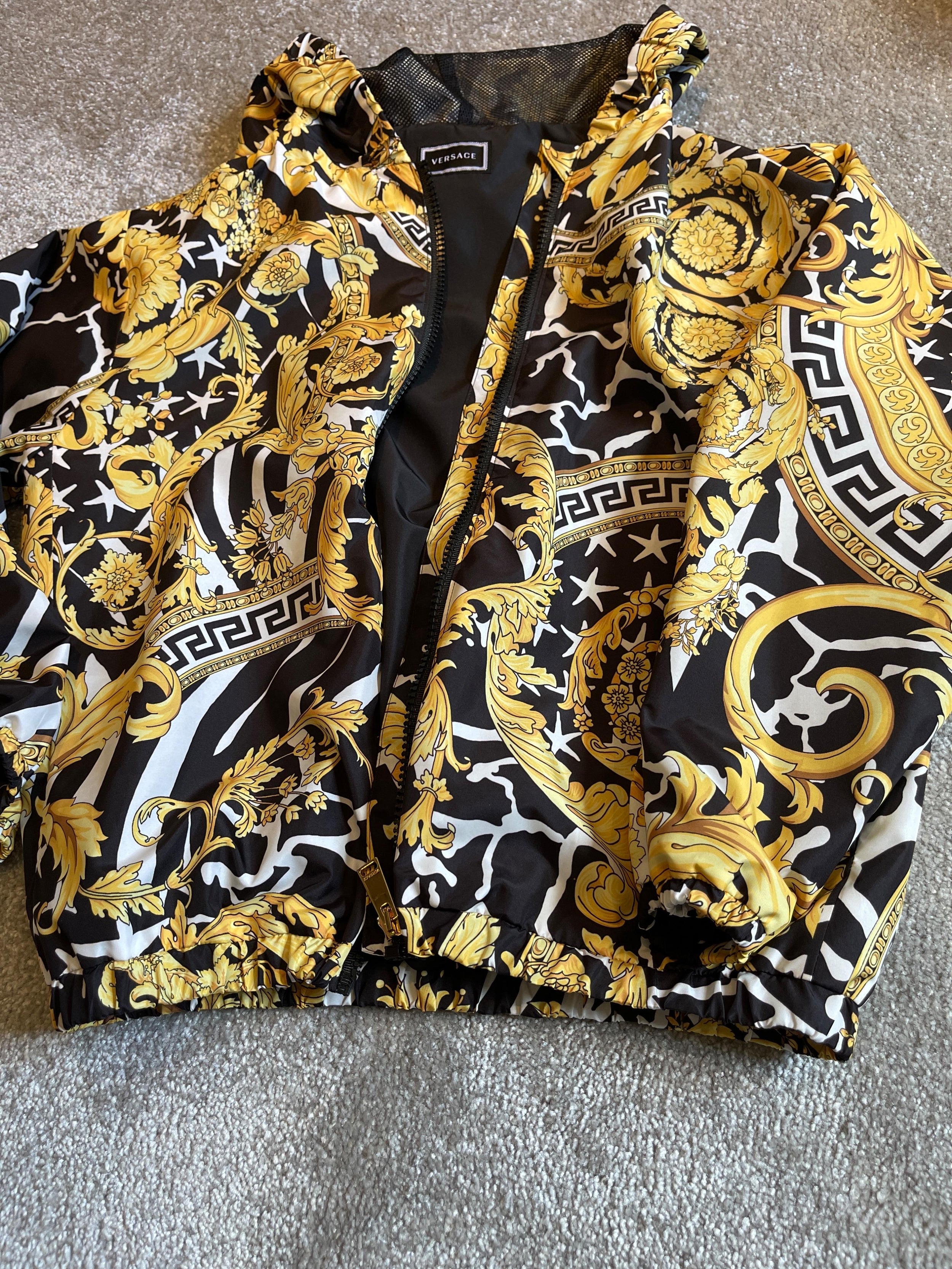 Baroque Print Hooded Jacket