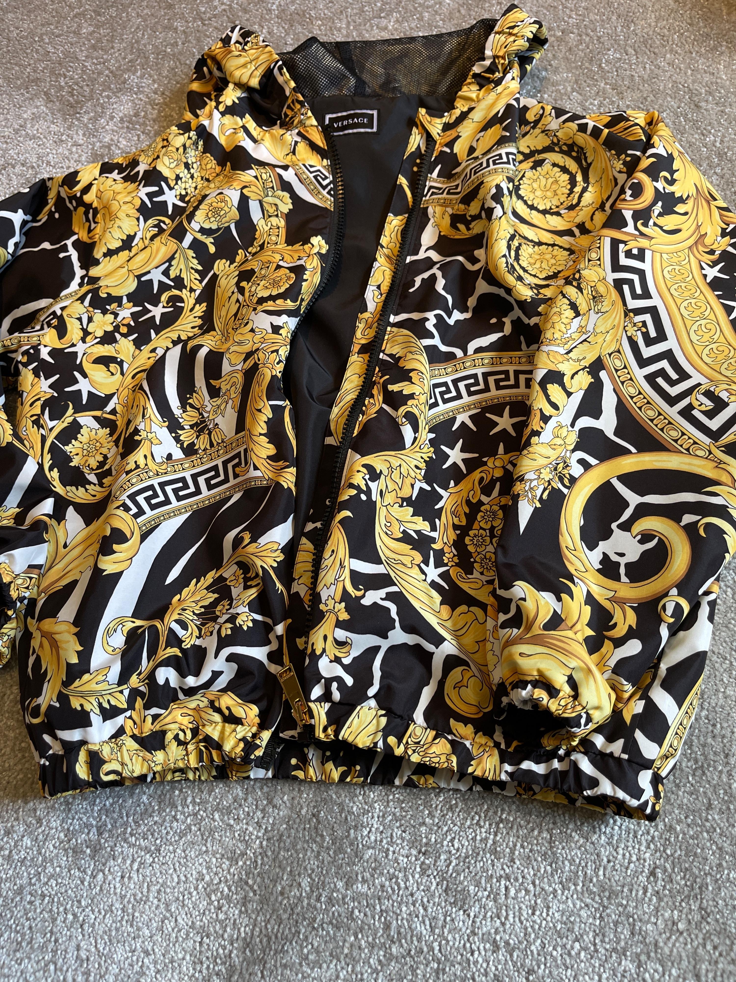 Baroque Print Hooded Jacket