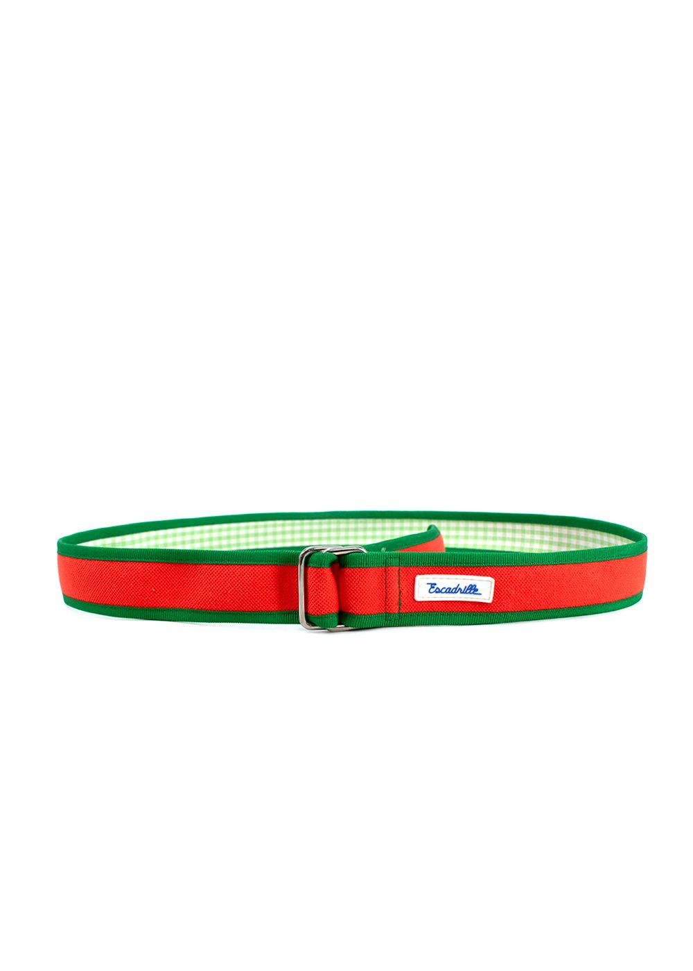 Escadrille Orange and Green Fabric Belt