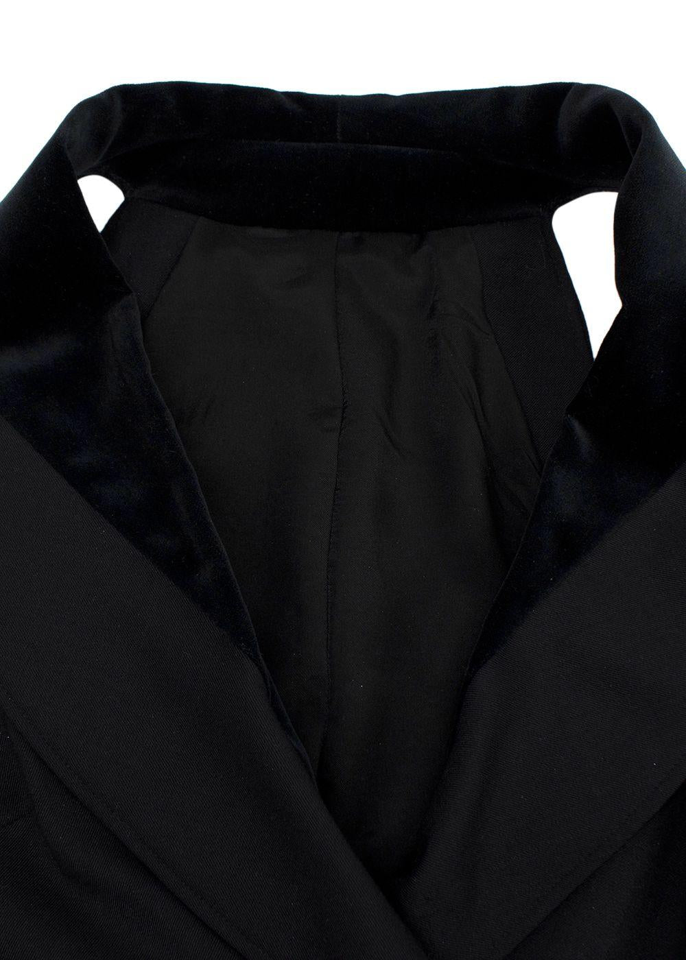 Elie Saab Black Jumpsuit with Velvet Lapels