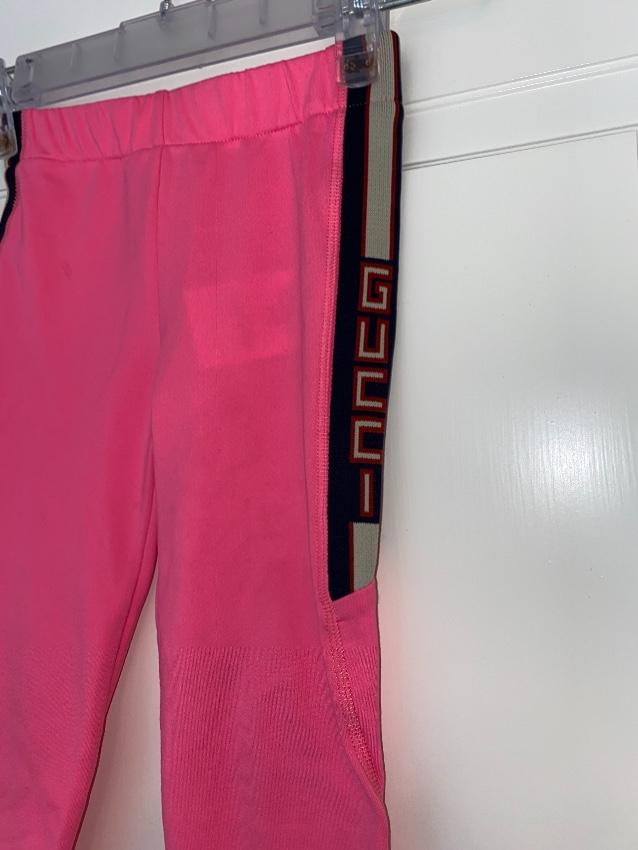 Gucci Kids 4Y Pink Technical Jersey Leggings