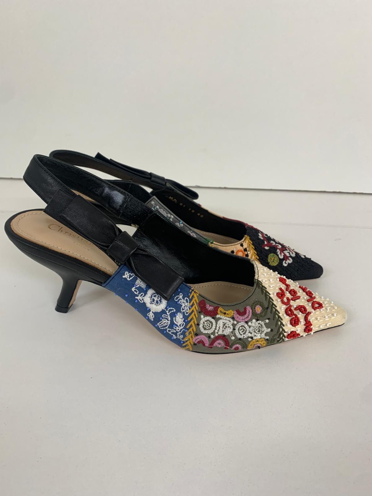Dior Beaded Slingback Heels