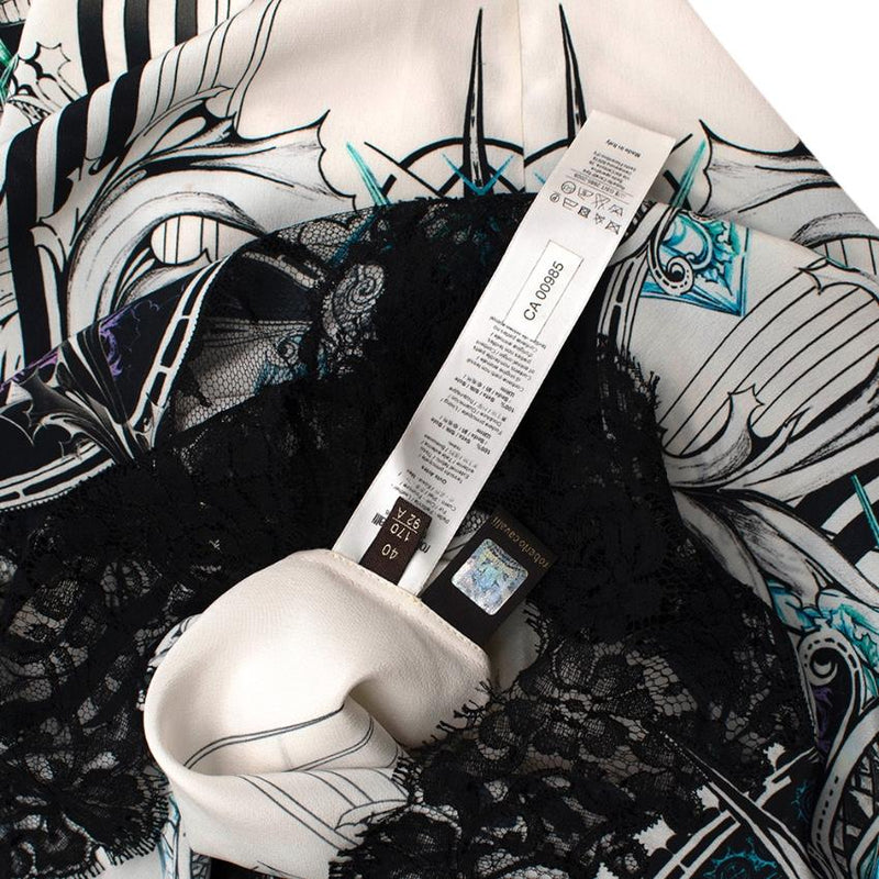 Roberto Cavalli Printed Embroidered Shift Dress