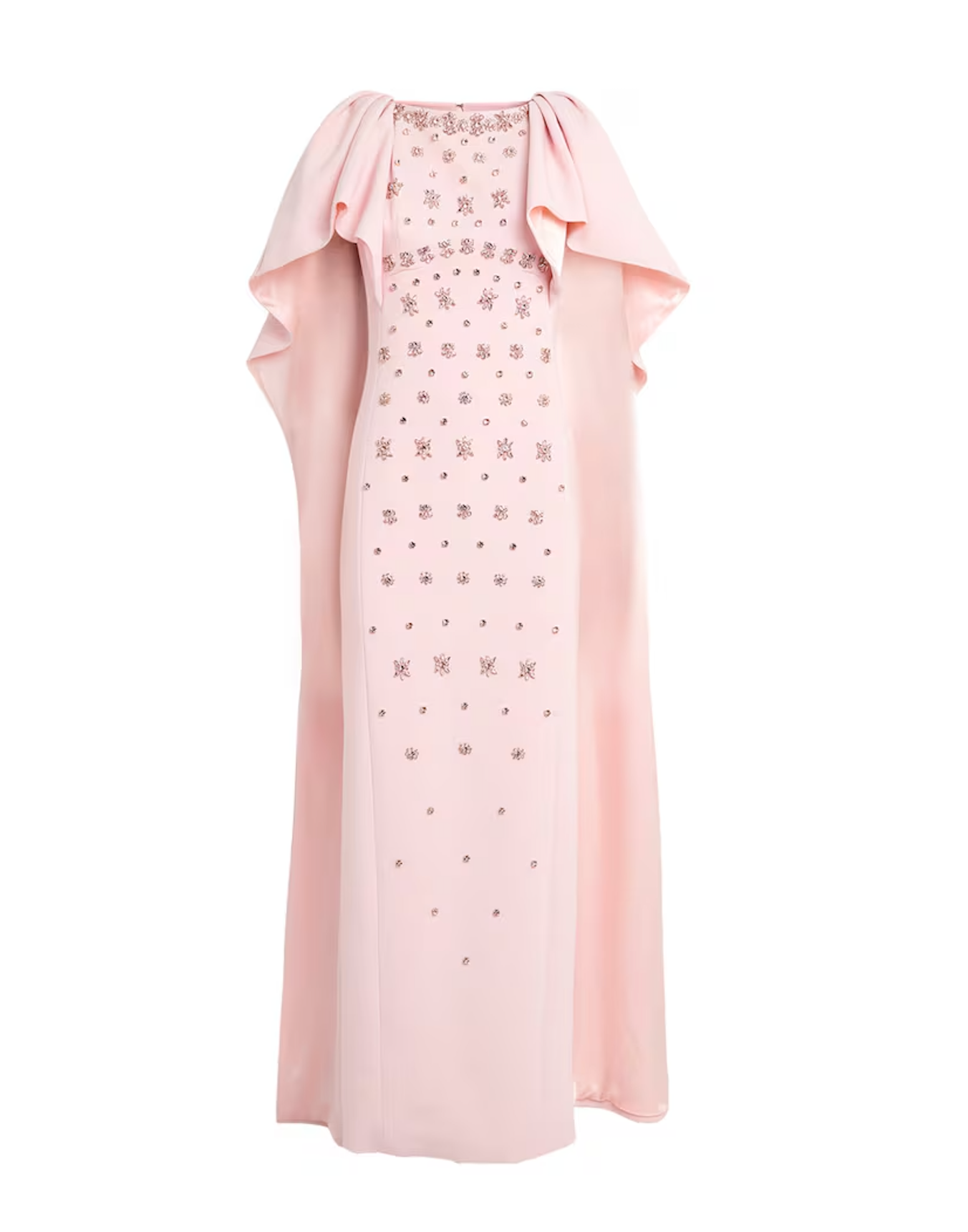 Huishan Zhang Crystal-Embellished Emory Cape Gown