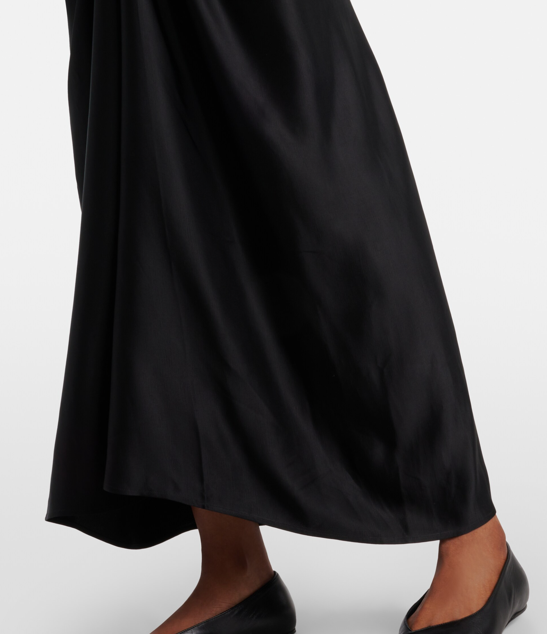 Toteme Knot-Detail Satin Maxi Skirt
