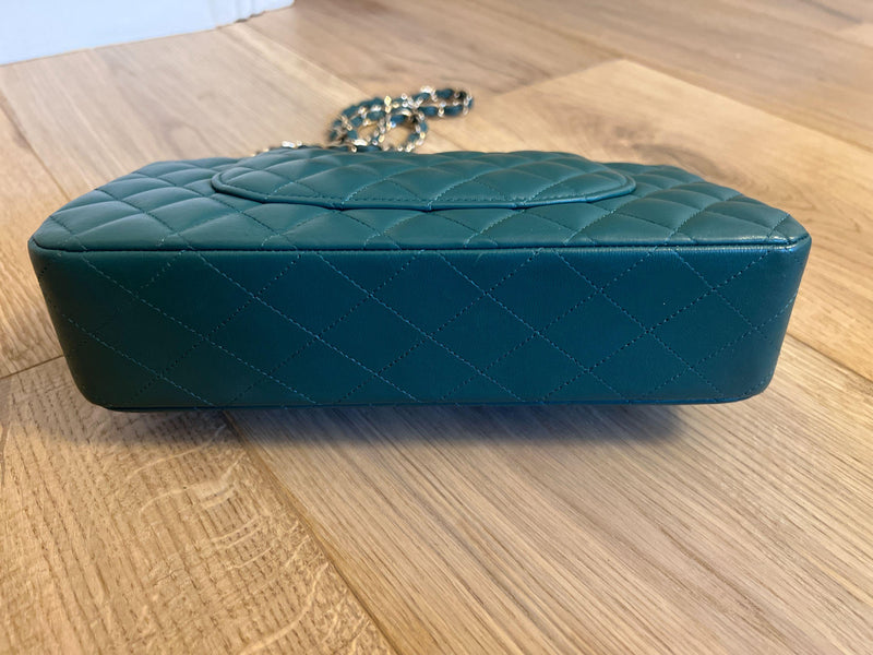 Chanel Teal Green Medium Quilted Flap Bag