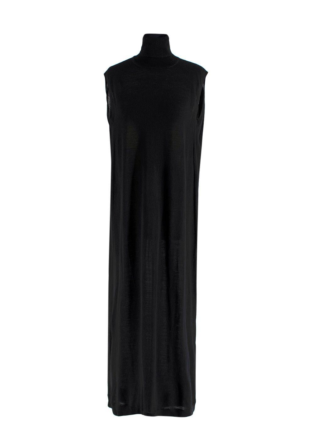 Toteme Black Wool Cocoon Maxi Dress