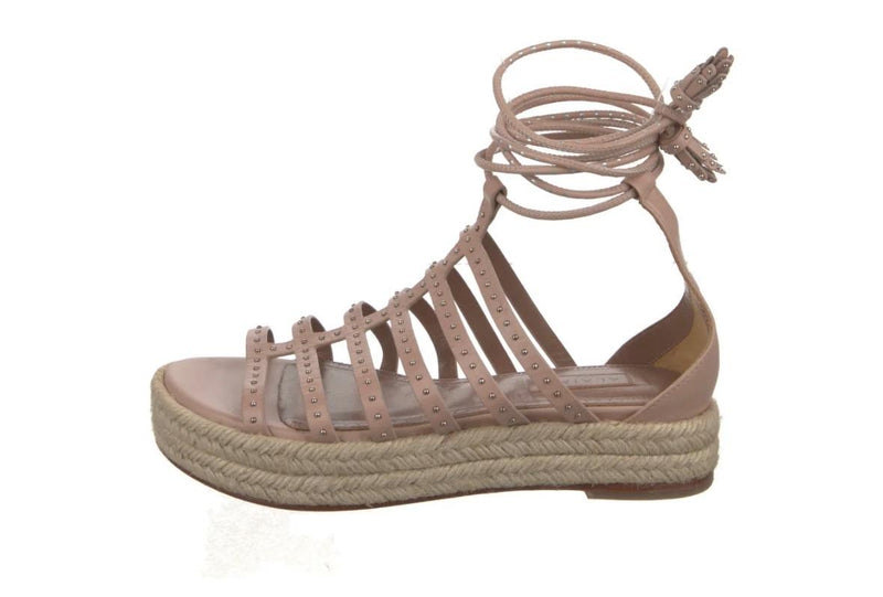 Alaia Pink Lace Up Sandals