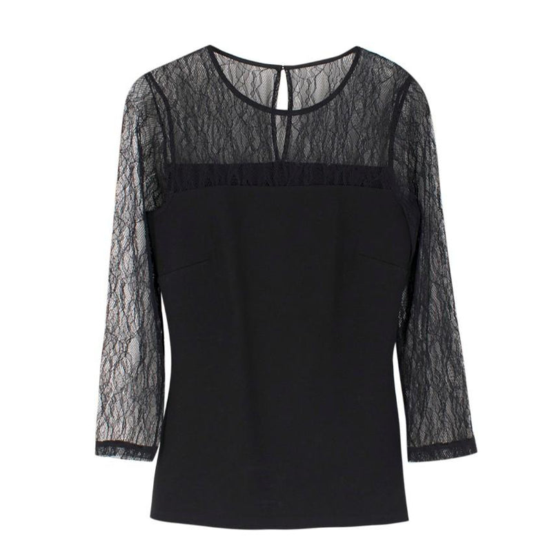 Bespoke Black Lace Panelled Top
