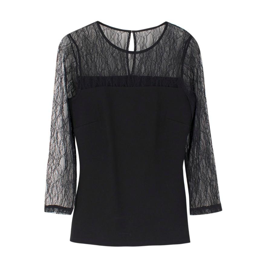 Bespoke Black Lace Panelled Top