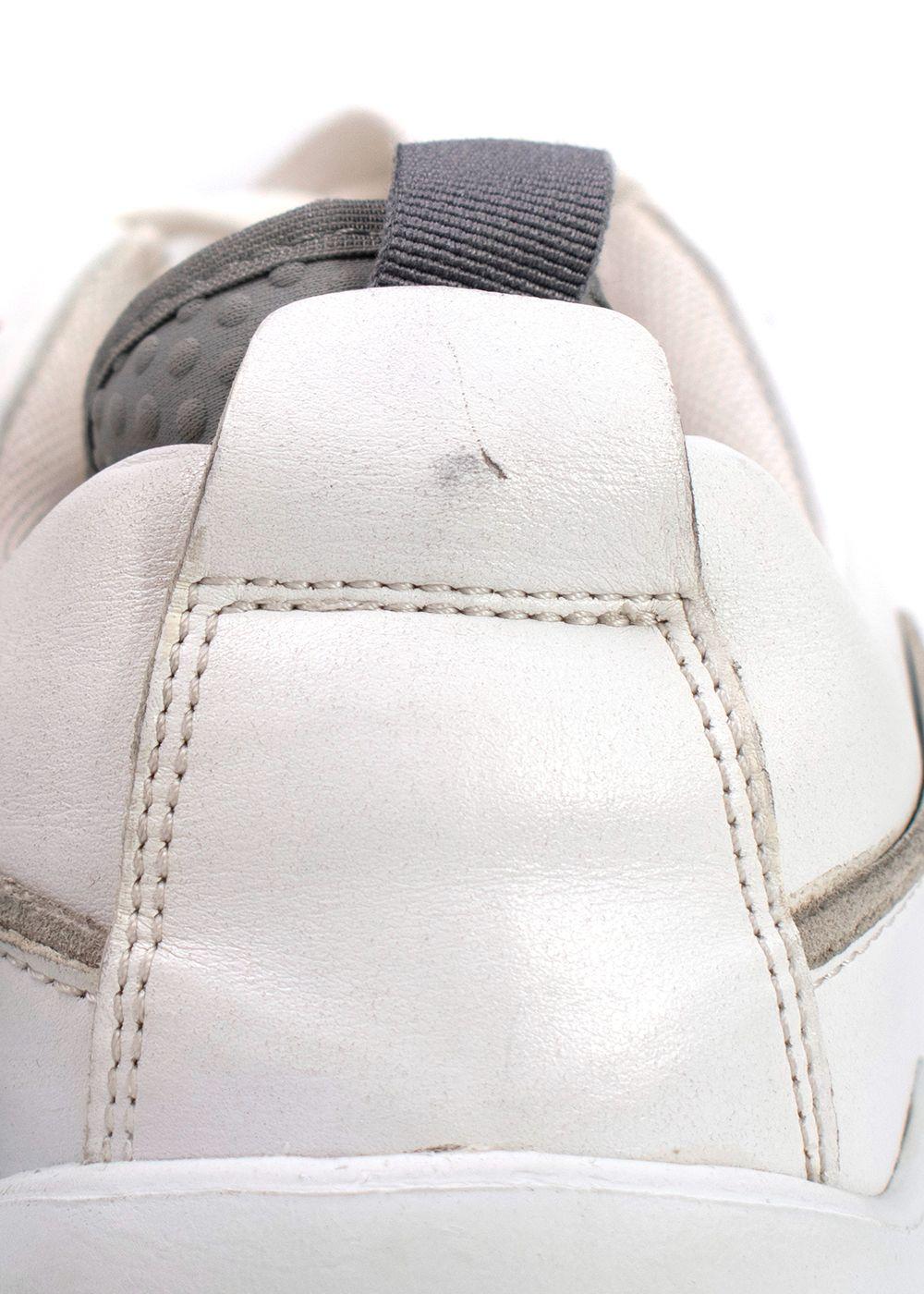 Acne Studios White Leather Manhattan Sneakers