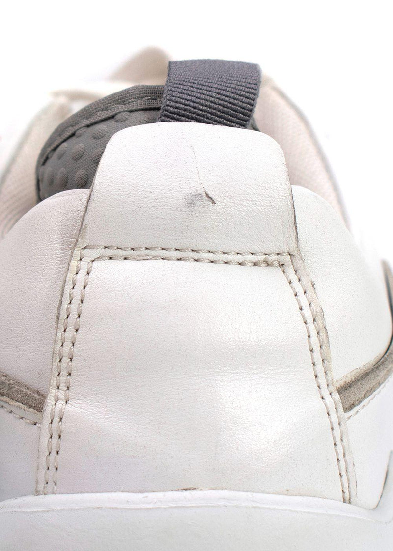Acne Studios White Leather Manhattan Sneakers