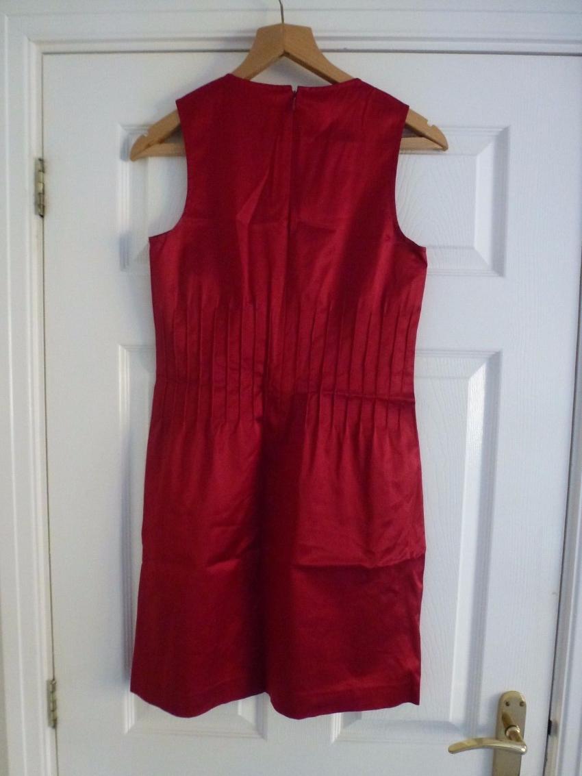 Theory red satin dress