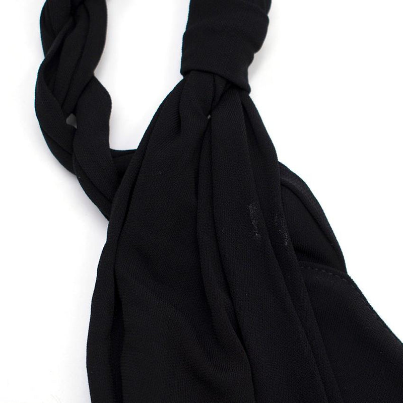 D Exterior Black Ruched Dress
