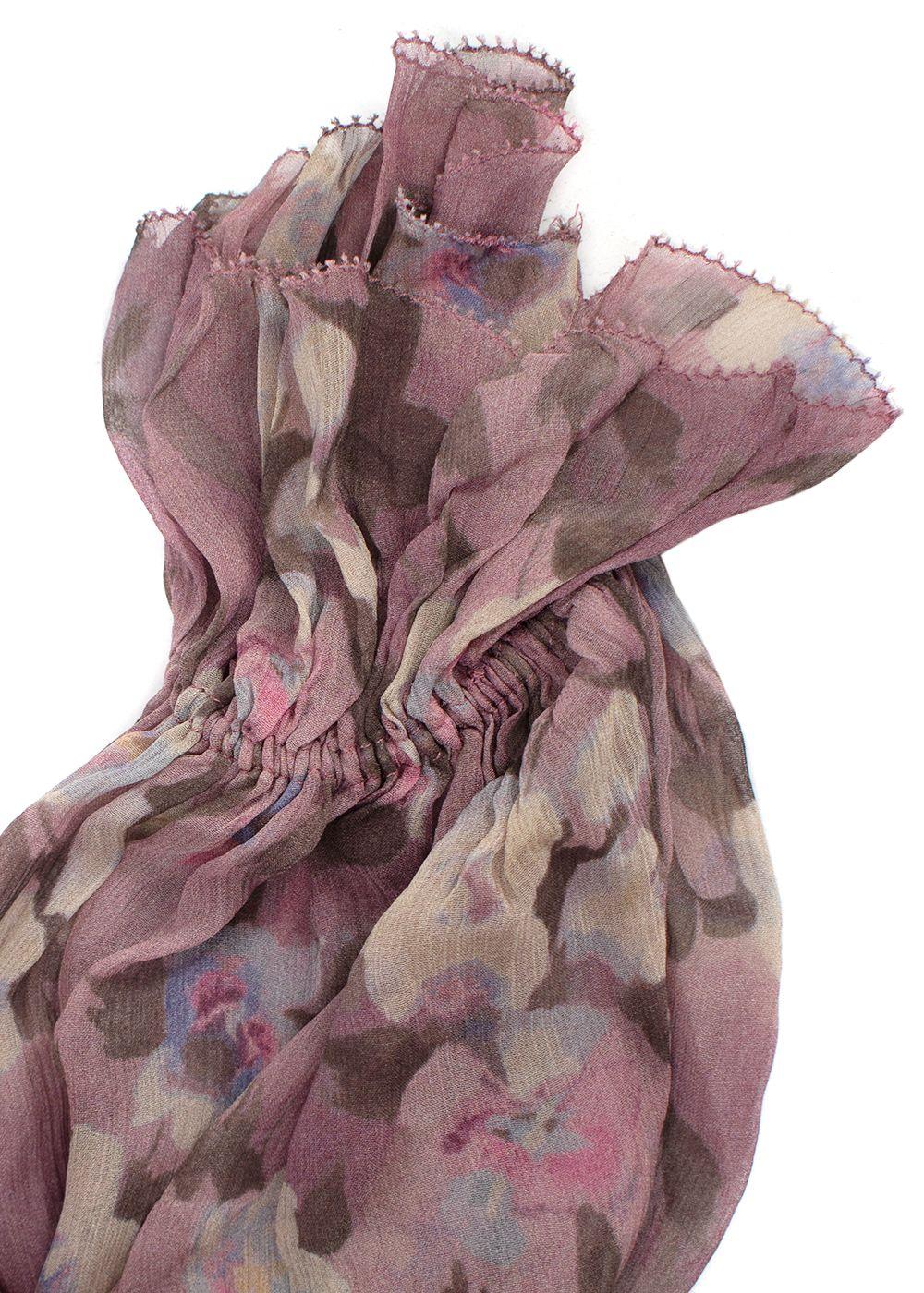 Polo Ralph Lauren Mauve Tulle Floral Midii Dress