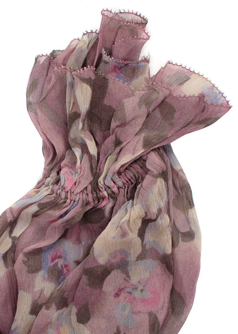 Polo Ralph Lauren Mauve Tulle Floral Midii Dress