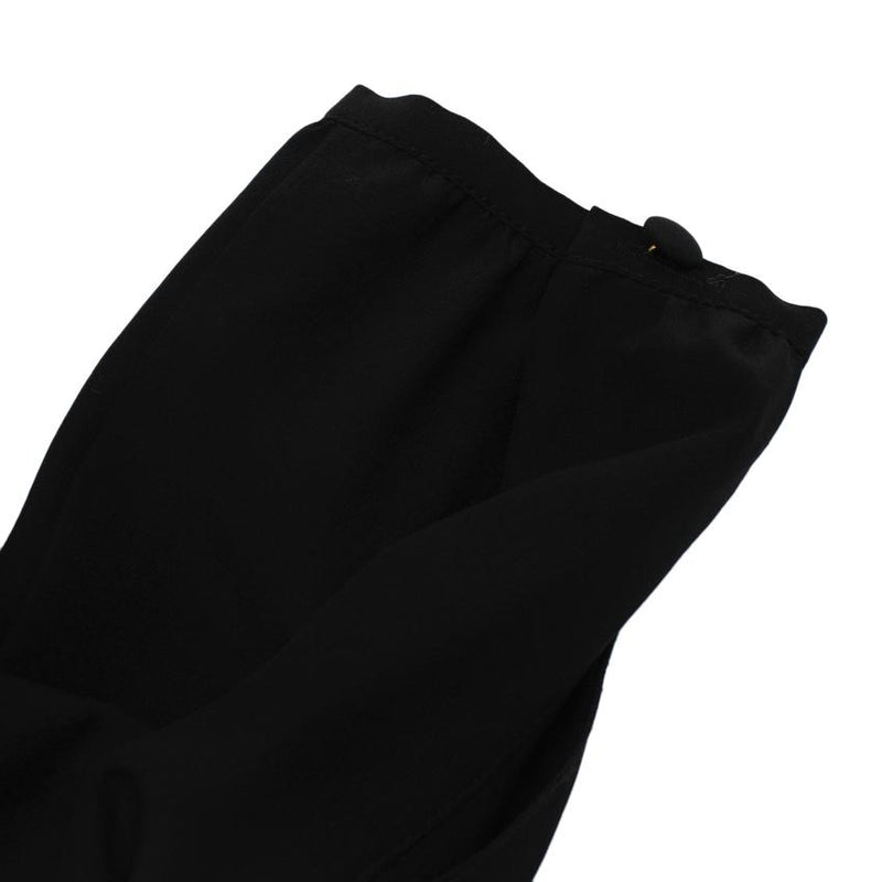 Red Valentino Black Silk Crepe Ruffled Blouse
