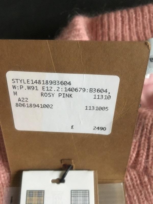 Burberry Pink Crystal Embellished Cardigan