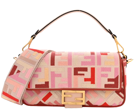 Fendi Pink Monogram Baguette Bag