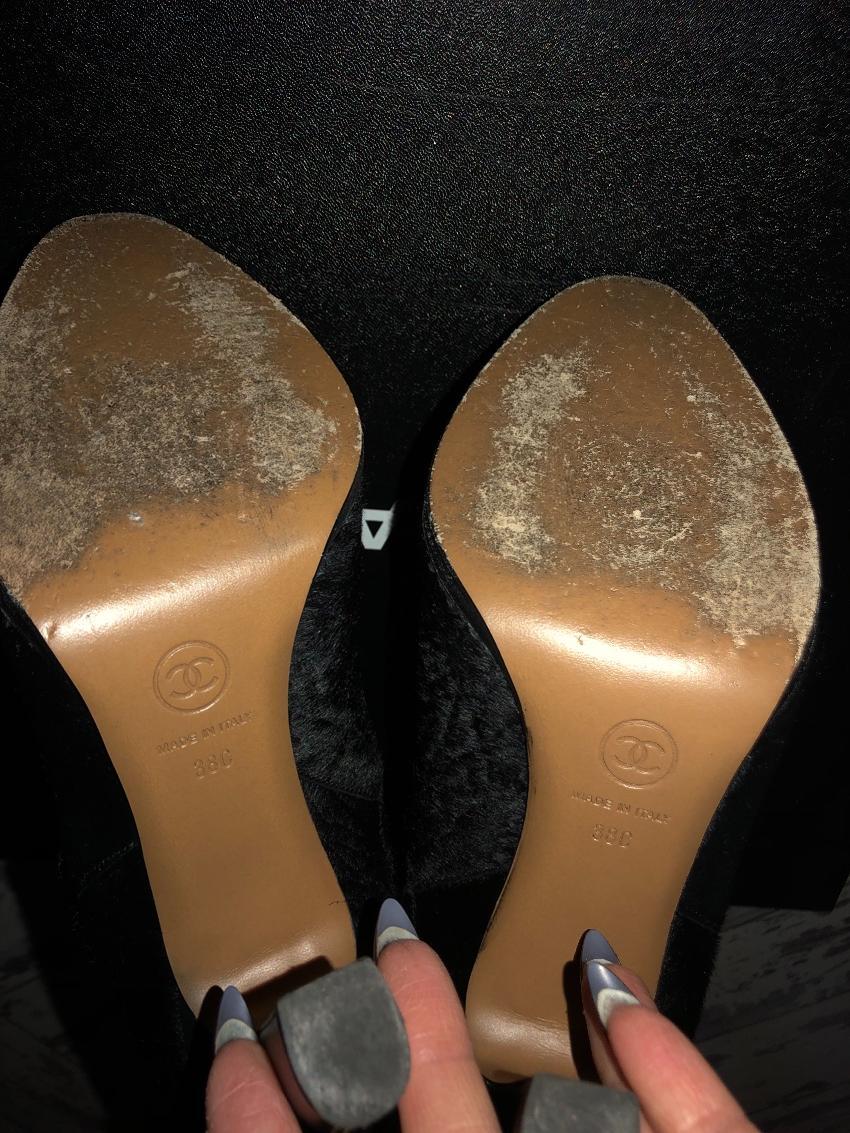 Chanel Pony Skin Black Boots