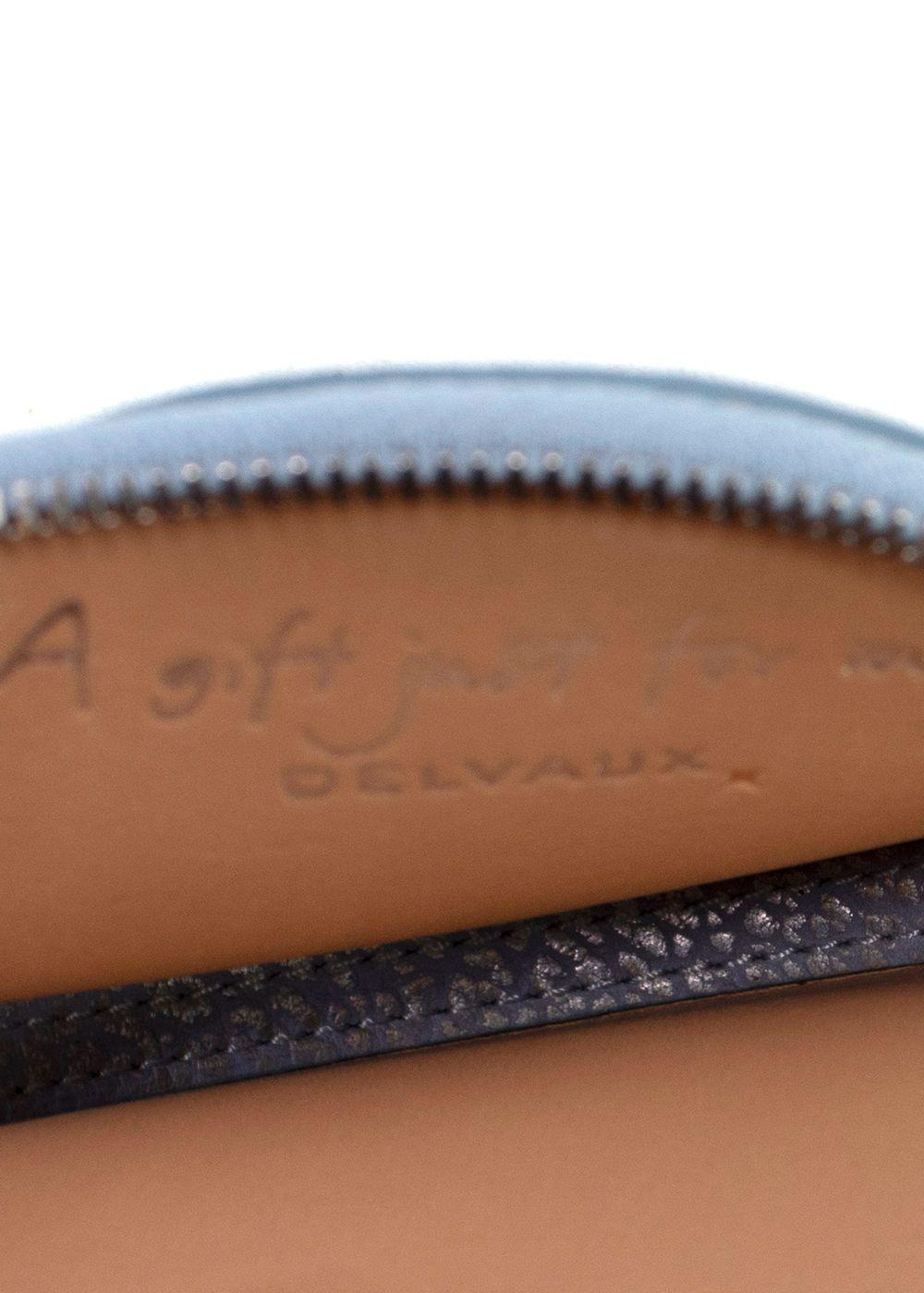 Delvaux Metallic Blue Coin Purse
