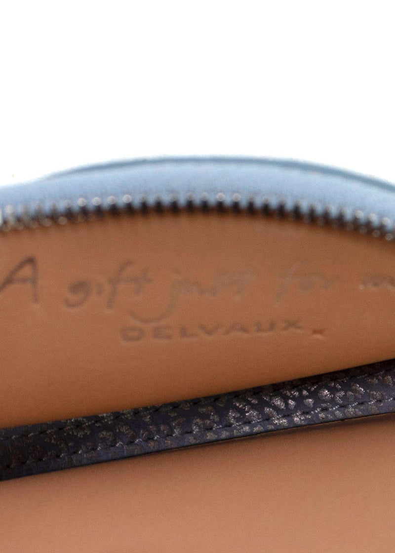 Delvaux Metallic Blue Coin Purse