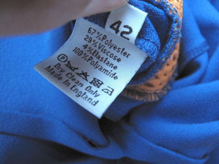 Chalayan Blue Mesh Insert Stretch-Crepe Dress