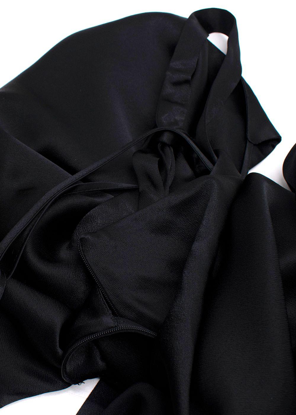 Materiel Tbilisi Black Halter Satin Dress