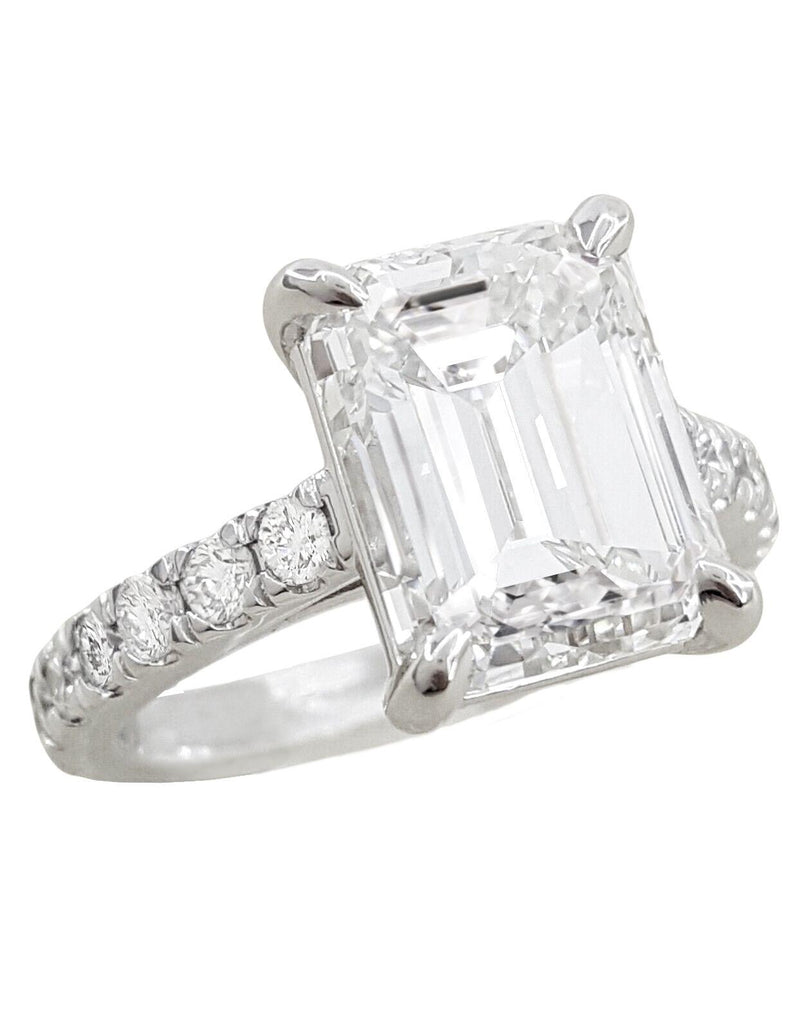 Verde 5ct IGI Certified Lab Grown Solitaire Emerald Cut Diamond Ring