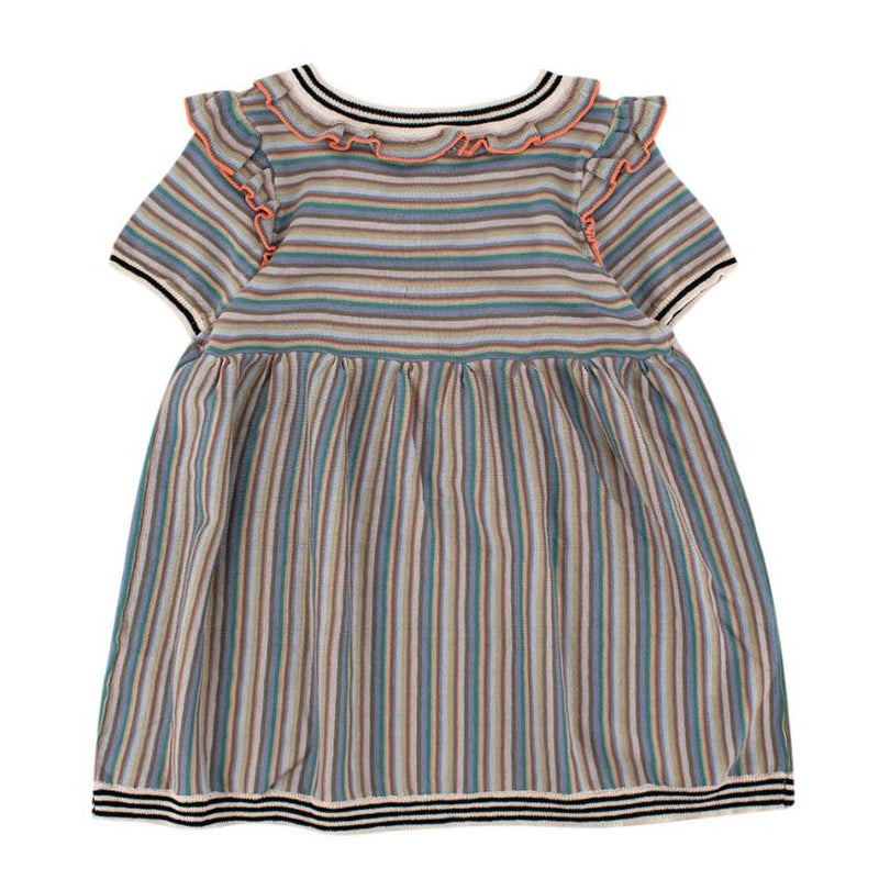 Caramel Foxglove Knitted Baby Dress