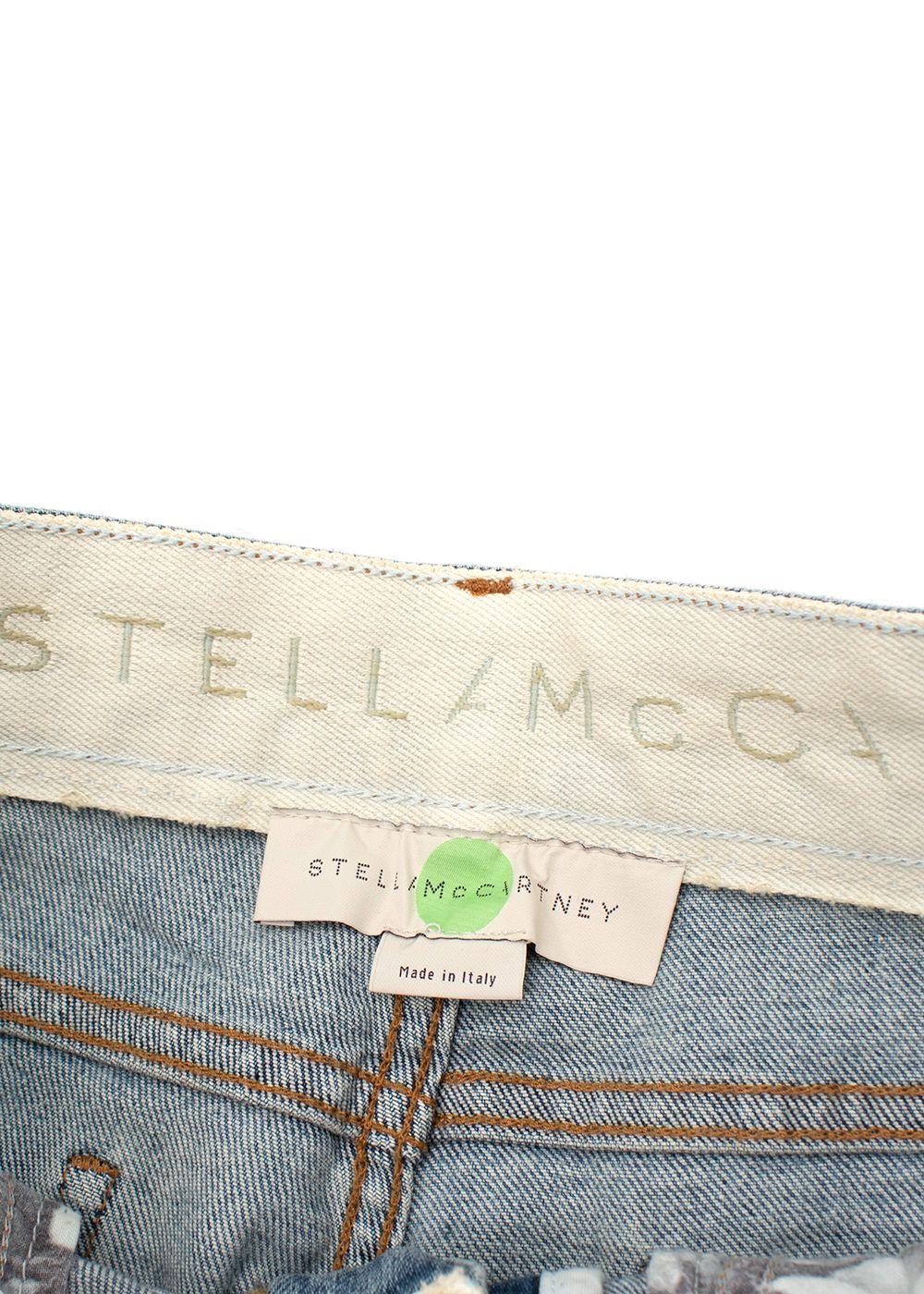 Light Blue Frayed Detailed Denim Jeans