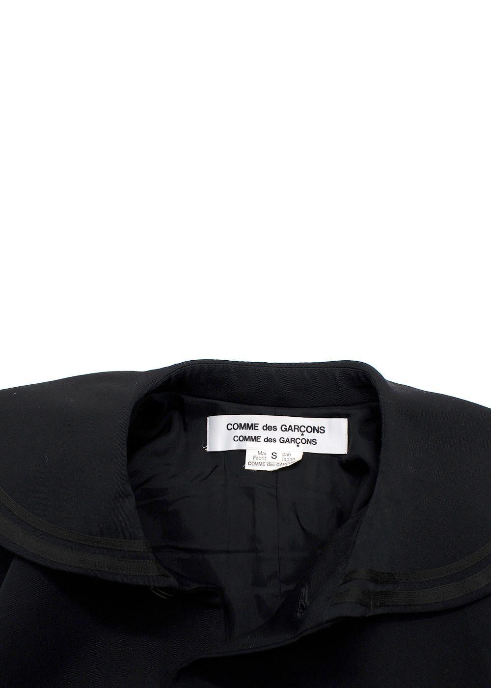 Comme Des Garcons Black Coat with Peter Pan Collar